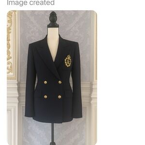Ralph Lauren Black Blazer with Gold Buttons